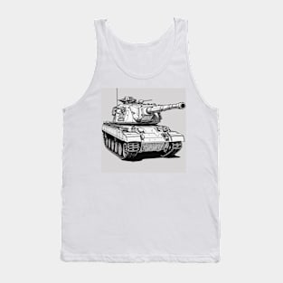 Black and white tank illustration Tank Top